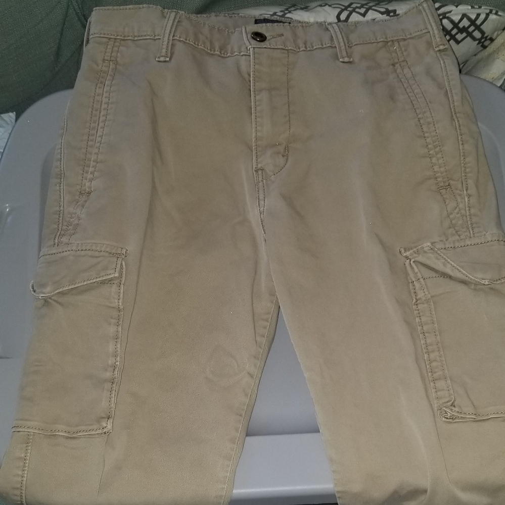 LEVIS Men's Khaki Tapered Jogger Ankle Length Trousers Pants Size 30x32